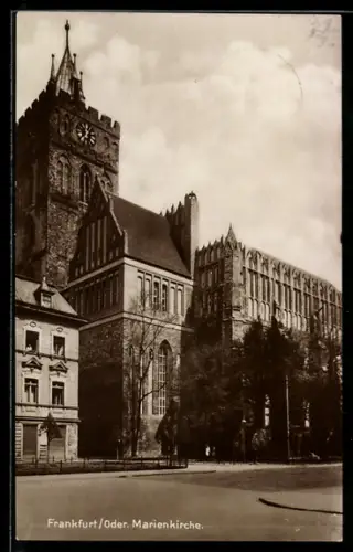 AK Frankfurt /Oder, Partie an der Marienkirche
