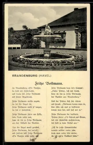 AK Brandenburg /Havel, Fritze-Bollmann-Brunnen