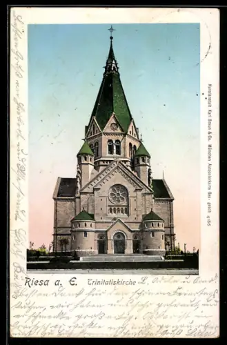 AK Riesa a. E., Trinitatiskirche