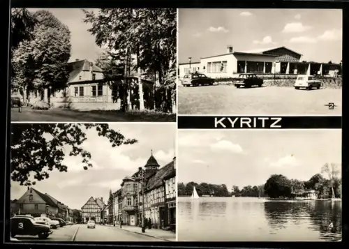 AK Kyritz, HO-Gaststätte Waldhof am Obersee, Kreiskulturhaus Wilhelm Pieck, Platz der Einheit, Untersee