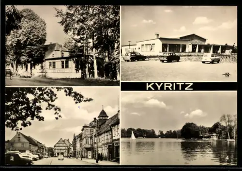 AK Kyritz, HO-Gaststätte Waldhof am Obersee, Kreiskulturhaus Wilhelm Pieck, Platz der Einheit, Untersee