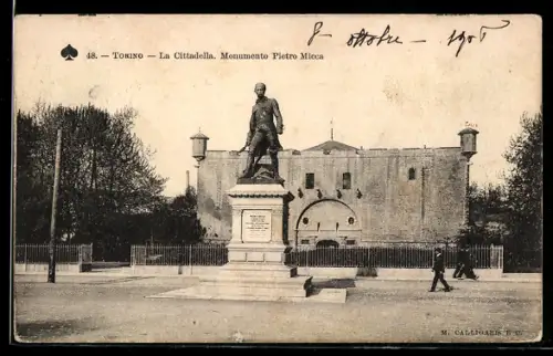 AK Torino, La Cittadella. Monumento Pietro Micca