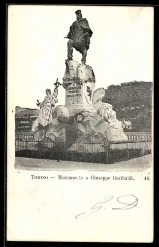 AK Torino, Monumento a Giuseppe Garibaldi