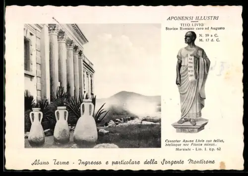 AK Abano Terme, Ingresso e particolare della Sorgente Montirone