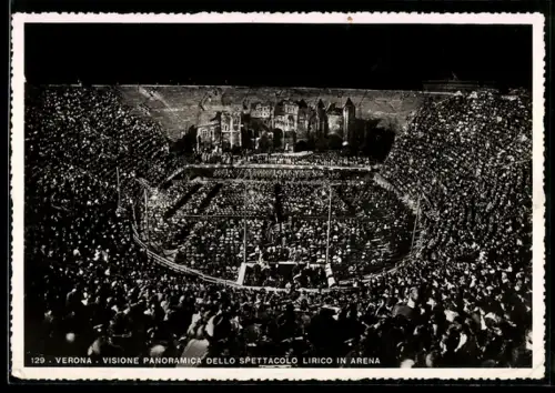 AK Verona, Visione panoramica dello spettacolo lirico in Arena