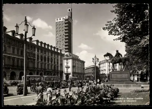 AK Torino, Piazza Castello e Monumento al Cavaliere