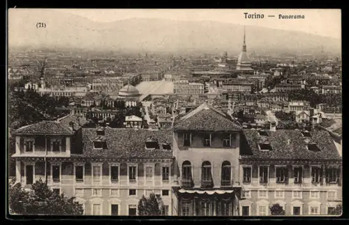 AK Torino, Panorama della città con la Mole Antonelliana sullo sfondo