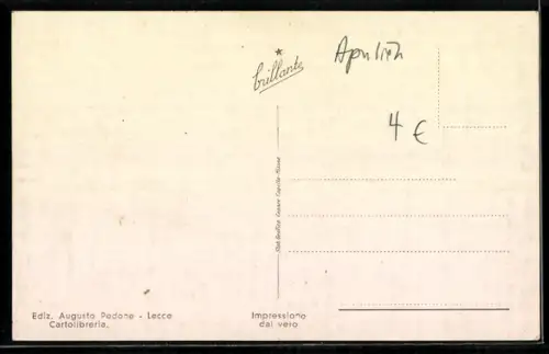 AK Lecce, Viale Gallipoli con edifici storici e auto d`epoca