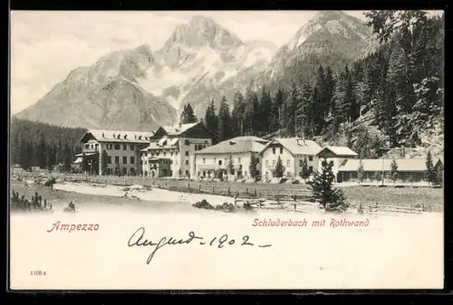 AK Ampezzo, Schluderbach mit Rothwand