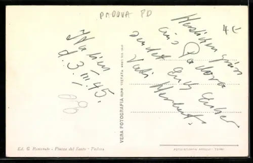 AK Padova, Piazza Garibaldi con edifici storici e negozi