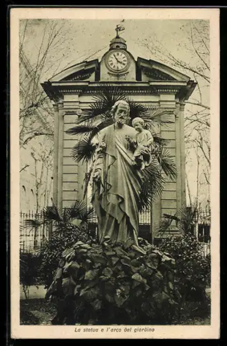 AK Torino, La statua e l`arco del giardino