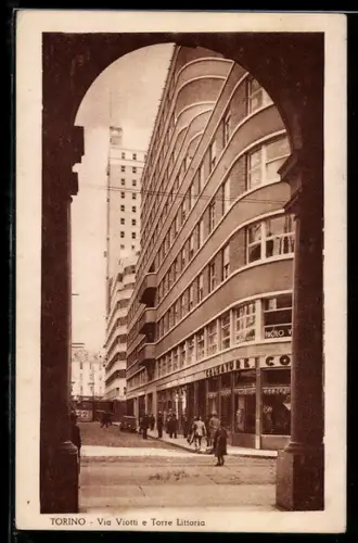 AK Torino, Via Viotti e Torre Littoria