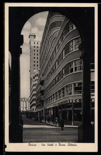 AK Torino, Via Viotti e Torre Littoria