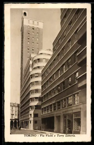 AK Torino, Via Viotti e Torre Littoria