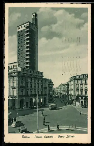 AK Torino, Piazza Castello, Torre Littoria