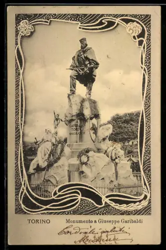 AK Torino, Monumento a Giuseppe Garibaldi