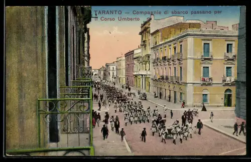 AK Taranto, Compagnie di sbarco passano per il Corso Umberto
