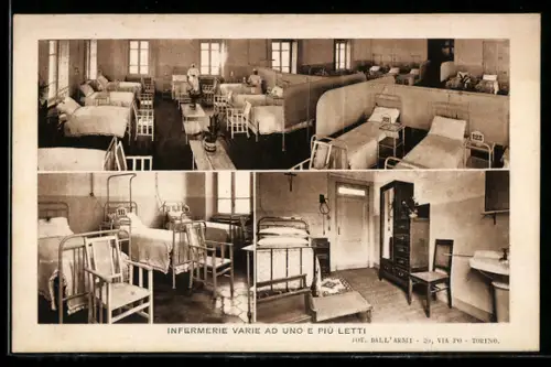 AK Torino, Ospedale Maggiore di San Giovanni Battista, Infermerie varie ad uno e più letti