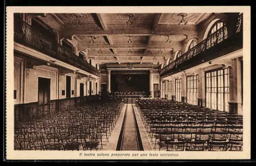 AK Torino, Collegio S. Giuseppe, Il teatro salone preparato per una festa scolastica