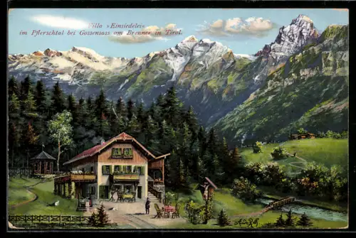 AK Gossensass /Brenner, Pflerschtal, Villa Einsiedelei, Vista alpina