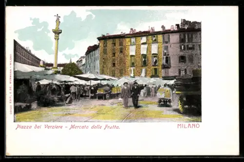 AK Milano, Piazza del Verziere, Mercato delle Frutta