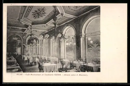AK Milano, Café-Restaurant et Confiserie Cova, Grand salon A. Manzoni