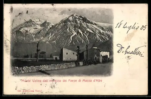 AK Massa d`Albe, Monte Velino dall`ingresso del Paese di Massa d`Albe
