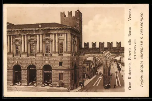 AK Verona, Gran Ristorante Birreria alla Borsa e Porta con Orologio
