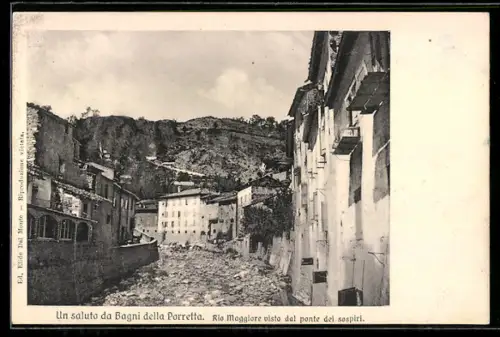 AK Bagni della Porretta, Rio Maggiore visto dal ponte dei sospiri