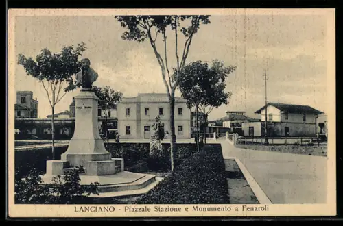 AK Lanciano, Piazzale Stazione e Monumento a Fenaroli