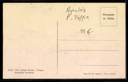 AK Foggia, Corso Garibaldi con passanti e edifici storici