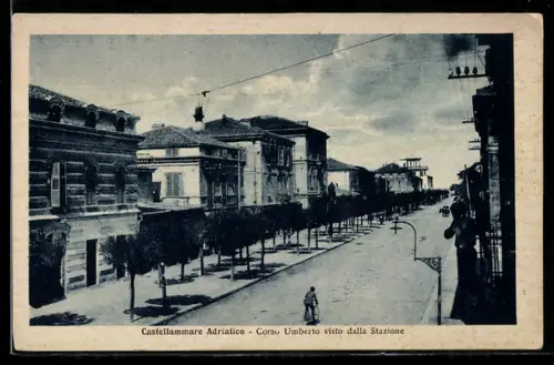 AK Castellammare Adriatico, Corso Umberto visto dalla Stazione
