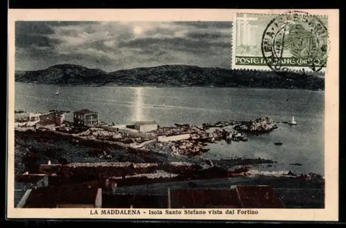 AK La Maddalena, Isola Santo Stefano vista dal Fortino