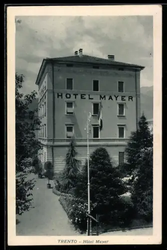 AK Trento, Blick auf das Hotel Mayer