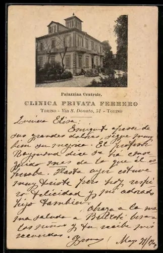 AK Torino, Palazzina Centrale, Clinica Privata Ferrero, Via S. Donato 51