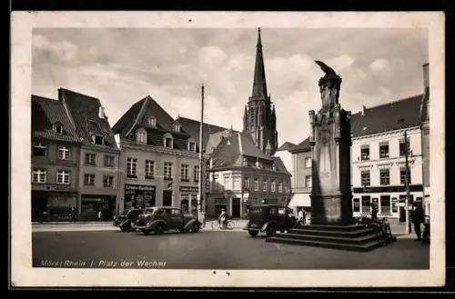 AK Moers / Rhein, Partie am Alten Markt mit Restaurant zur Börse