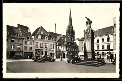 AK Moers / Rhein, Partie am Alten Markt mit Restaurant zur Börse