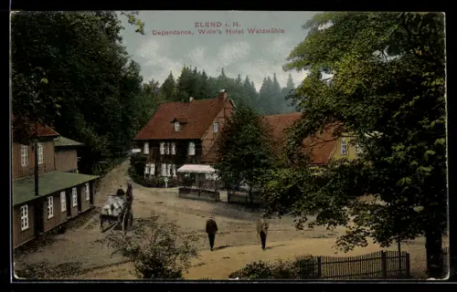 AK Elend, Dependance, Witte's Hotel Waldmühle