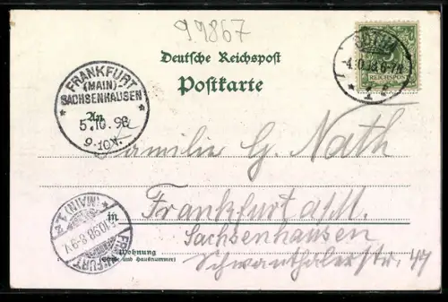 Lithographie Gotha, Schloss Friedenstein