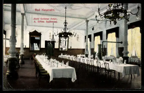 AK Bad Neuenahr, Hotel Goldener Anker, A. Giffels Speisesaal, Innenansicht