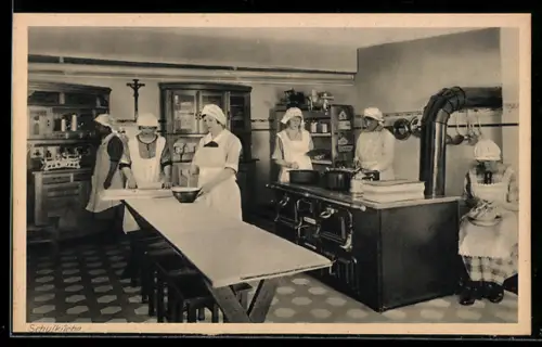 AK Bingen a. Rhein, Institut St. Maria, Haushaltungsschule, Schulküche