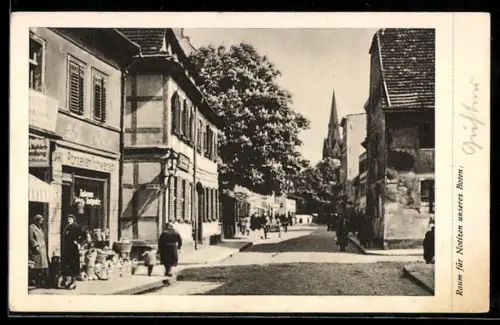 AK Spandau, Jüdenstrasse, Strassenszene, Kirche