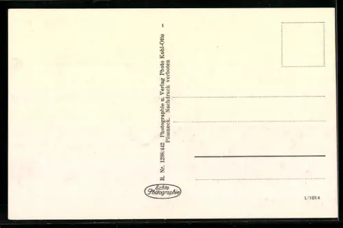 AK Pössneck, Marktplatz im Rauhreif