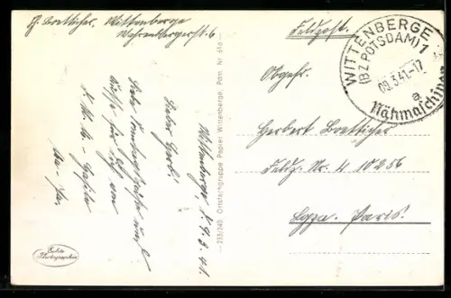 AK Wittenberge, Kaiserplatz mit Rathaus