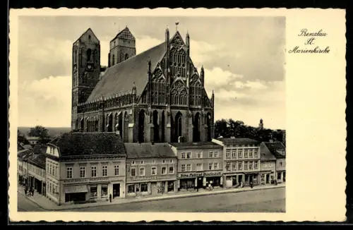 AK Prenzlau, Totalansicht der St. Marienkirche