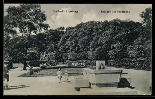 AK Berlin-Lichtenberg, Anlagen im Stadtpark