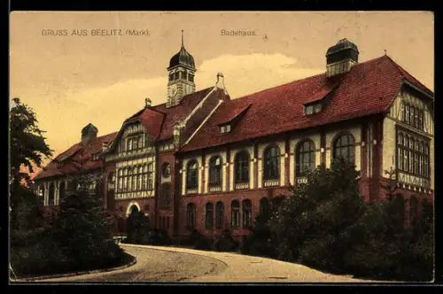 AK Beelitz /Mark, Totalansicht vom Badehaus