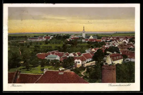 AK Ziesar, Gesamtansicht vom Ort mit der Kirche