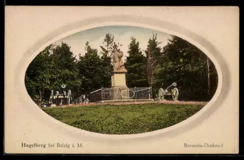 AK Hagelberg bei Belzig, Borussia-Denkmal