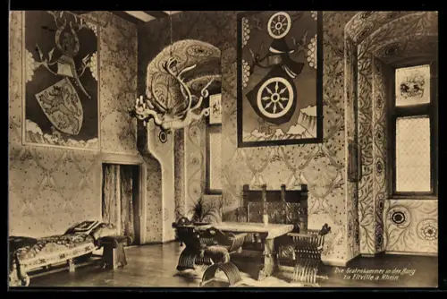 AK Eltville a. Rhein, Grafenzimmer in der Burg